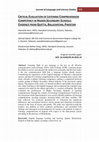 Research paper thumbnail of CRITICAL EVALUATION OF LISTENING COMPREHENSION COMPETENCY IN HIGHER SECONDARY SCHOOLS: EVIDENCE FROM QUETTA, BALUCHISTAN, PAKISTAN