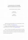 Research paper thumbnail of Overriding “Doing Wrong” and “Not Doing Right”: Validation of the Dispositional Self-Control Scale (DSC)