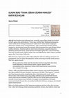 Research paper thumbnail of ULASAN BUKU "TUHAN: SEBUAH SEJARAH MANUSIA" KARYA REZA ASLAN