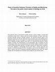 Research paper thumbnail of Power of Incentive Schemes , Provision of Quality and Monitoring : The case of the public transit system in Santiago de Chile