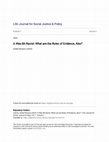 Research paper thumbnail of A Wee Bit Racist: What are the Rules of Evidence, Alex? A Wee Bit Racist: What are the Rules of Evidence, Alex