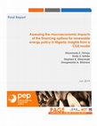 Research paper thumbnail of Assessing the Macroeconomic Impacts of Financing Options for Renewable-Energy Policy in Nigeria: Insights from a CGE Model