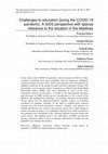 Research paper thumbnail of Challenges to education from the Covid-19 pandemic: A SIDS perspective with special reference to the situation in the Maldives