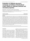 Research paper thumbnail of Evaluation of different pig slurry composts as fertilizer of horticultural crops: Effects on selected chemical and microbial properties