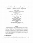 Research paper thumbnail of Information theory, evolutionary computation, and Dembski’s “complex specified information”