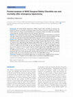 Research paper thumbnail of Pooled analysis of WHO Surgical Safety Checklist use and mortality after emergency laparotomy