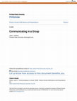 Research paper thumbnail of Communicating in a Group