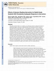 Research paper thumbnail of Effects of Intensive Reading Intervention for Eighth-Grade Students With Persistently Inadequate Response to Intervention