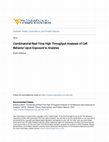 Research paper thumbnail of Combinatorial Real-Time High Throughput Analyses of Cell Behavior Upon Exposure to Analytes