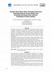 Research paper thumbnail of Analisis Kontribusi Nilai Teknologi Informasi Terhadap Kinerja Proses Bisnis Dan Dinamika Bersaing Pada Industri Perbankan Di Kota Ambon