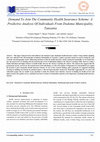 Research paper thumbnail of Demand To Join The Community Health Insurance Scheme: A Predictive Analysis Of Individuals From Dodoma Municipality, Tanzania