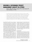 Research paper thumbnail of Building a sustainable project management capacity in Cyprus