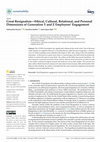 Research paper thumbnail of Great Resignation-Ethical, Cultural, Relational, and Personal Dimensions of Generation Y and Z Employees' Engagement