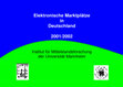 Research paper thumbnail of Elektronische Marktplätze in Deutschland 2001/2002