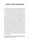 Research paper thumbnail of CONCLUDING REMARKS on SANTAYANA'S PHILOSOPHY