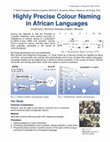 Research paper thumbnail of Highly Precise Colour Naming in African Languages