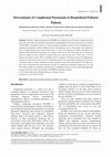 Research paper thumbnail of Determinants of Complicated Pneumonia in Hospitalized Pediatric Patients