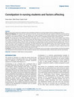 Research paper thumbnail of Constipation in nursing students and factors affecting