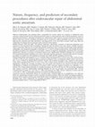 Research paper thumbnail of Nature, frequency, and predictors of secondary procedures after endovascular repair of abdominal aortic aneurysm