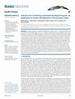 Research paper thumbnail of Indicators for monitoring sustainable development goals: An application to oceanic development in the European Union