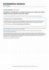 Research paper thumbnail of Implications of temperature overshoot dynamics for climate and carbon dioxide removal policies in the DICE model