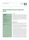 Research paper thumbnail of Etiology and diagnostic work-up in young stroke patients