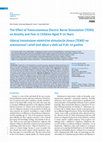 Research paper thumbnail of The Effect of Transcutaneous Electric Nerve Stimulation (TENS) on Anxiety and Fear in Children Aged 9-14 Years