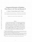 Research paper thumbnail of Categorical Extension of Dualities: From Stone to de Vries and Beyond, I