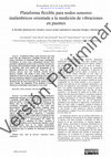 Research paper thumbnail of Plataforma flexible para nodos sensores inalámbricos orientada a la medición de vibraciones en puentes