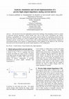 Research paper thumbnail of Analysis, simulation and circuit implementation of a precise high-output impedance analog current mirror