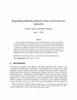 Research paper thumbnail of Regulating ambient pollution when social costs are unknown