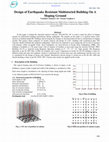 Research paper thumbnail of Design of Earthquake Resistant Multistoried Building On A Sloping Ground