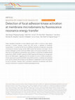 Research paper thumbnail of Detection of focal adhesion kinase activation at membrane microdomains by fluorescence resonance energy transfer