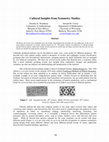 Research paper thumbnail of Cultural Insights from Symmetry Studies