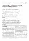 Research paper thumbnail of Estimating GARCH models using support vector machines*