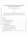 Research paper thumbnail of Trace and Kunneth formulas for singularity categories and applications