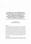 Research paper thumbnail of Keperluan dan Persediaan dalam Perjalanan Menuntut Ilmu: Sejarah Pemergian Pelajar Melayu ke Kaherah, 1910-an Sehingga 1950-an