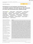 Research paper thumbnail of Development of a novel automatic ascites filtration and concentration equipment with multi-ring-type roller pump units for cell-free and concentrated ascites reinfusion therapy