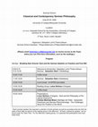 Research paper thumbnail of Classical and Contemporary German Philosophy - Conference Program