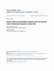 Research paper thumbnail of Identity Intellectual and Paradigm Dialogue India and Indonesia Public Administration Research in Global Order