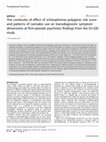 Research paper thumbnail of The continuity of effect of schizophrenia polygenic risk score and patterns of cannabis use on transdiagnostic symptom dimensions at first-episode psychosis: findings from the EU-GEI study