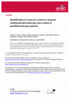 Research paper thumbnail of Identification of strata for a trial of a targeted multimodal physiotherapy intervention in patellofemoral pain patients