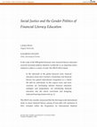 Research paper thumbnail of Social justice and the gender politics of financial literacy education