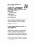 Research paper thumbnail of Where Did the Rhetoric of Science Go? A Double Review of Landmark Essays on Rhetoric of Science, Case Studies and Issues and Methods, a Two Volume Edited Collection by Randy Harris