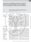 Research paper thumbnail of Association of Antidiabetic Therapies to Glycemic Control and to Body Weight in Type 2 Diabetes: A German Multicenter Analysis on 9.294 Patients