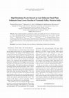 Research paper thumbnail of High resolution facies record on late Holocene flood plain sediments from lower reaches of Narmada Valley, Western India