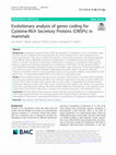 Research paper thumbnail of Evolutionary analysis of genes coding for Cysteine-RIch Secretory Proteins (CRISPs) in mammals