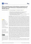 Research paper thumbnail of Effect of Motility Factors D-Penicillamine, Hypotaurine and Epinephrine on the Performance of Spermatozoa from Five Hamster Species