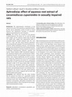 Research paper thumbnail of Aphrodisiac effect of aqueous root extract of Lecaniodiscus cupanioides in sexually impaired rats