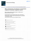 Research paper thumbnail of Effect ofEscherichia coliendotoxin onArchachatina marginatahemolymph coagulation system